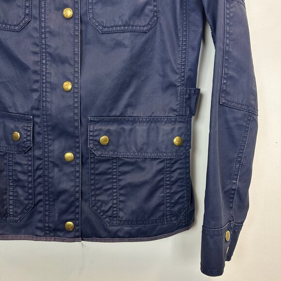J. Crew Coated Navy Downtown Field Utility Jacket XS - Picture 8 of 15